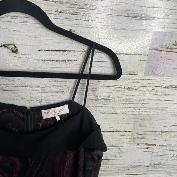 Rachel Zoe black red Maxi long sleeve cold shoulder dress size small - Picture 6 of 14